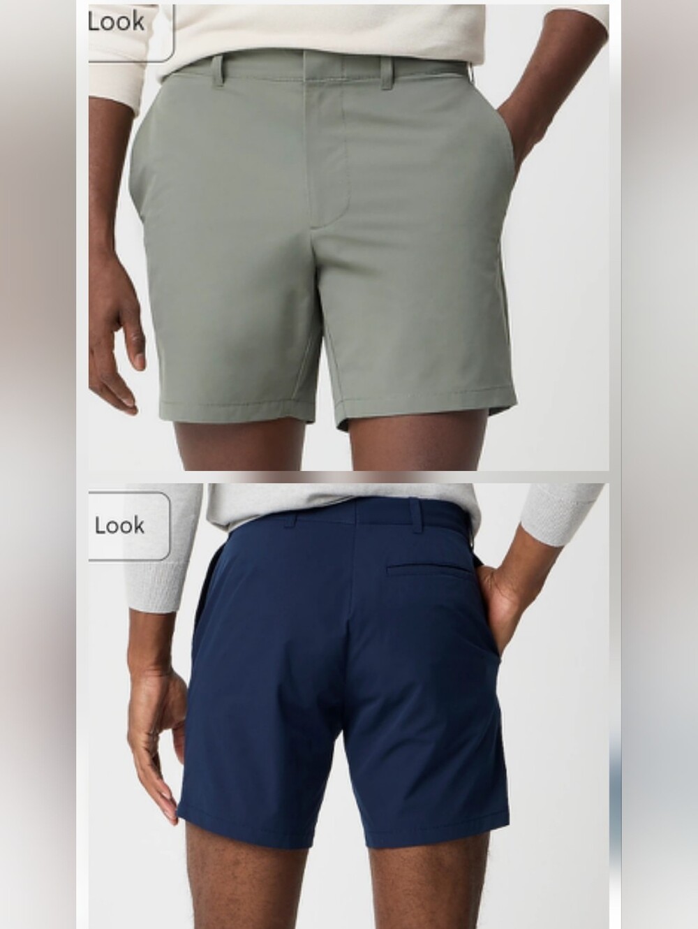 J. Crew Factory 7" Tech Chino  Short Size  36 33 Navy Blue